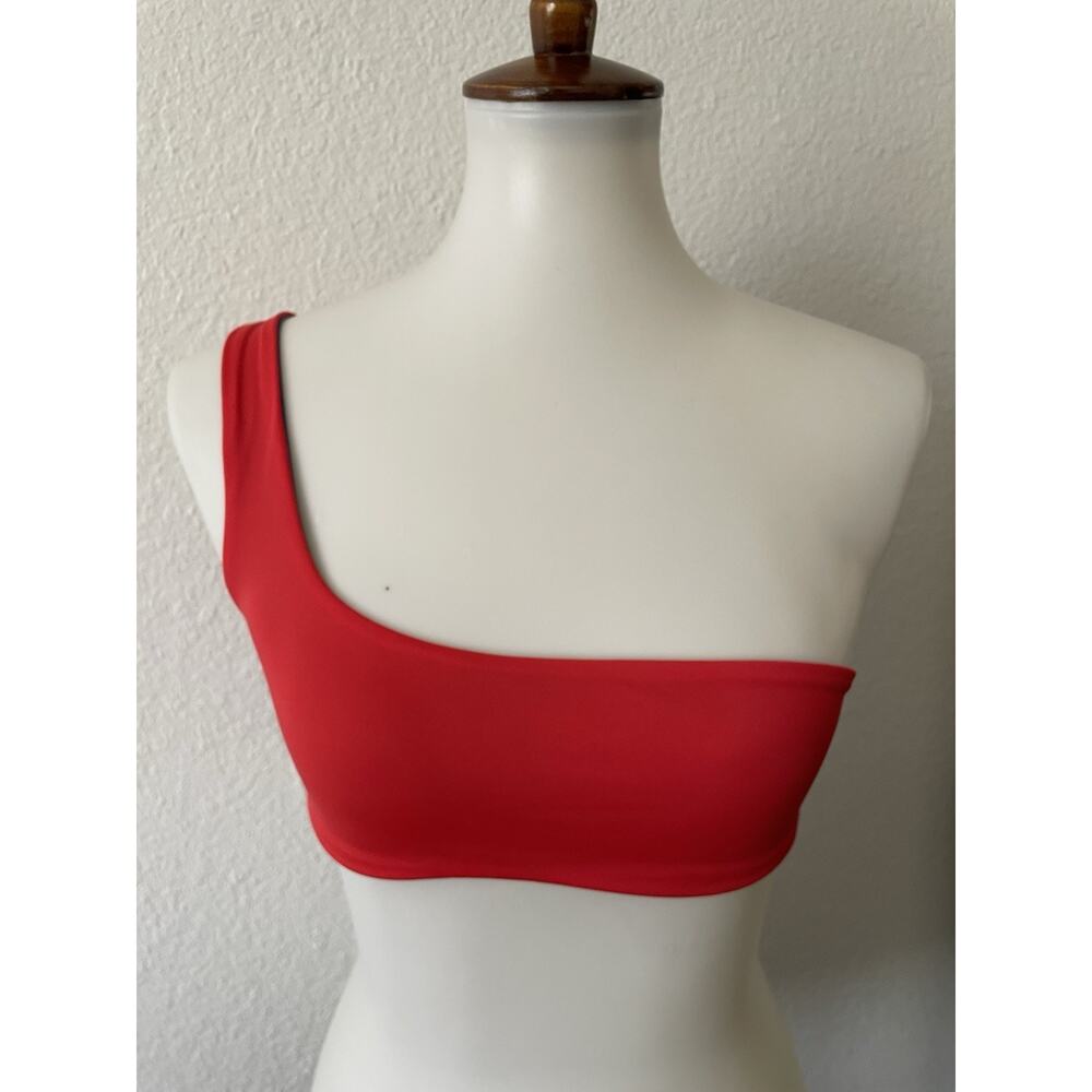 Solid & Striped Swim Bikini Top One Shoulder Reversible Isabeli Beach - Picture 2 of 9